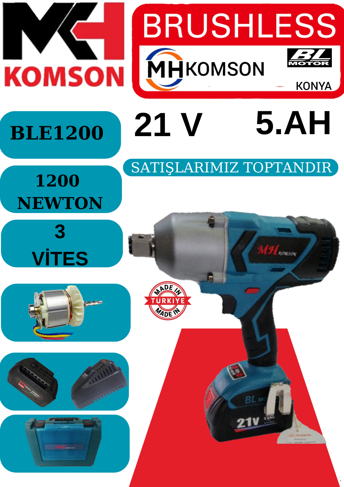 Komson BL 1200 Somun Sıkma Makinası 1200 Newton