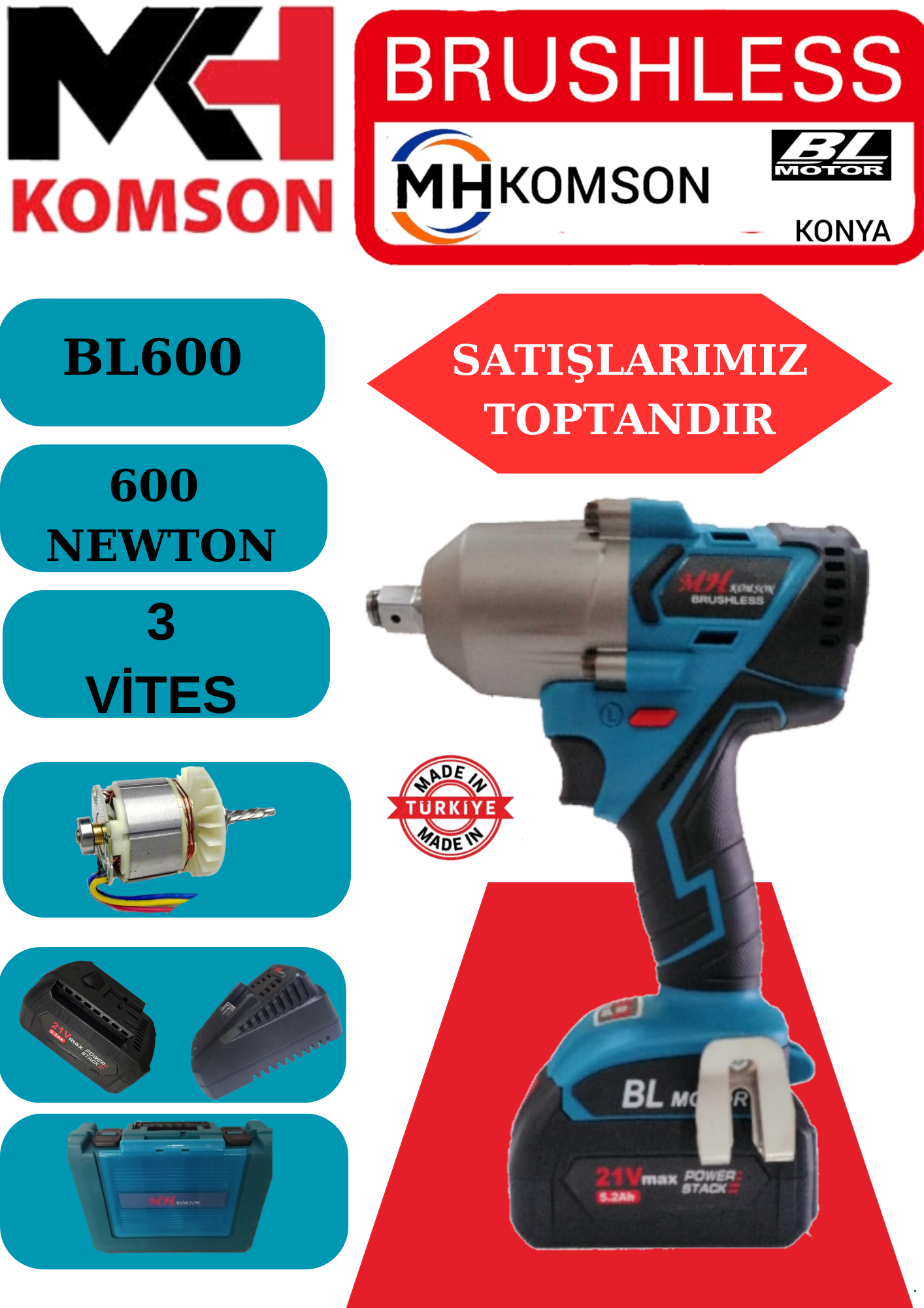 KOMSON BL600 SOMUN SIKMA 600NM