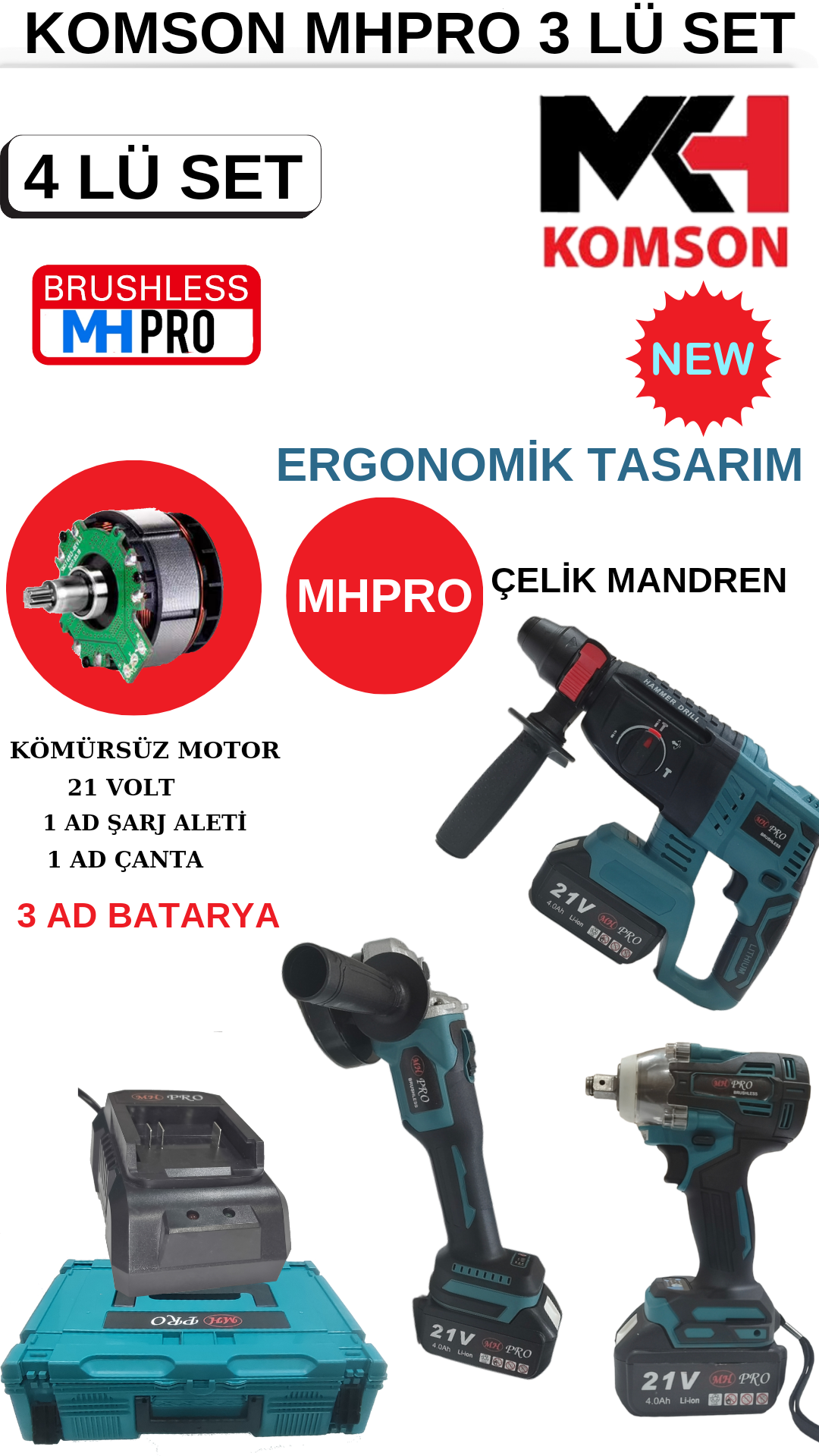 komson mhpro 3 lü set
