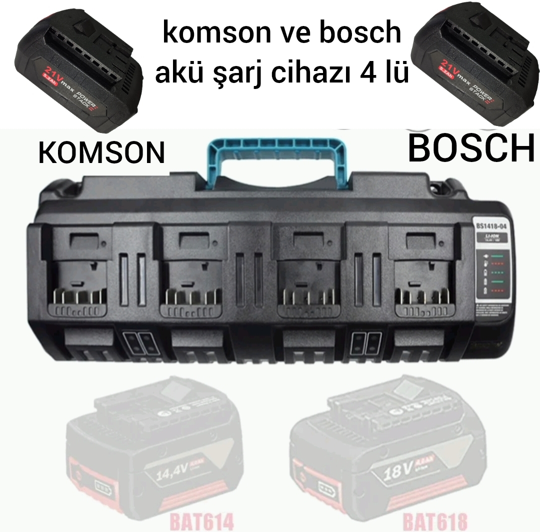 komson ve bosch 4 lü şarj cihazı