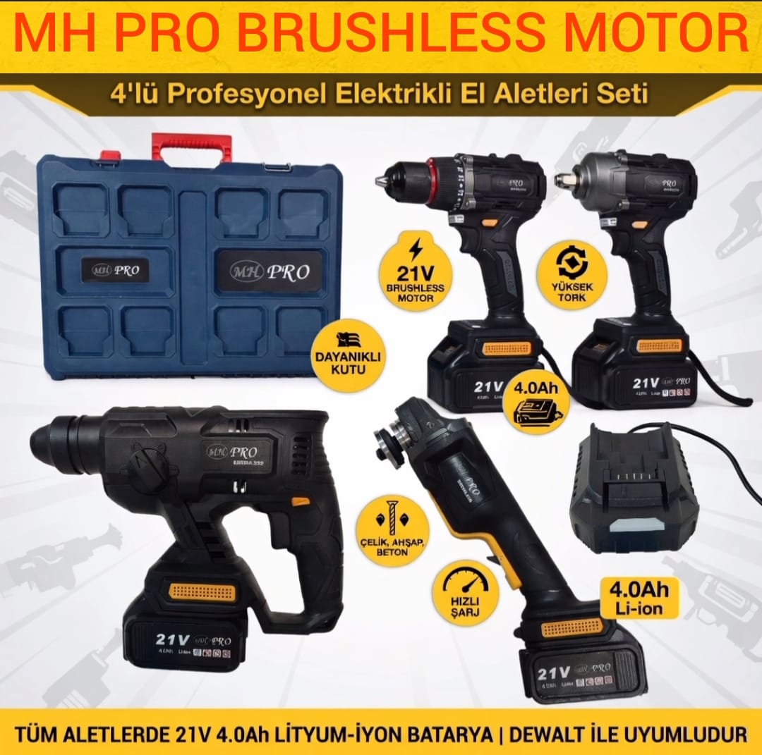 Komson Mhpro 4 Lü Set Bataryalar Dewalt ile Uyumludur