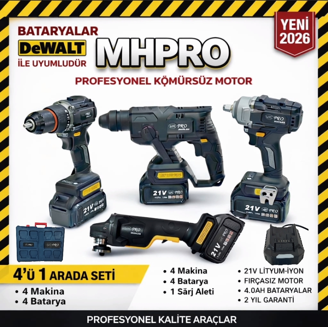 Komson Mhpro 4 Lü Set Bataryalar Dewalt ile Uyumludur
